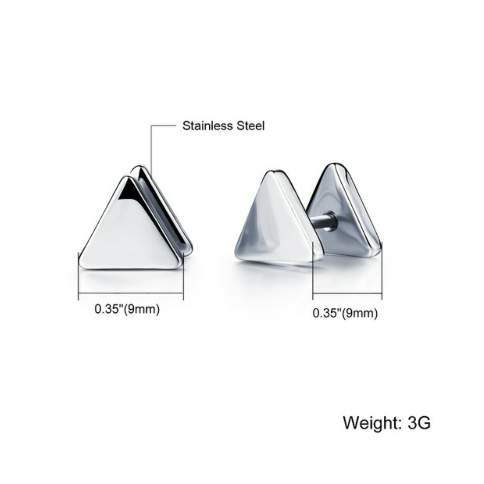 Men's Triangle Stud Earrings