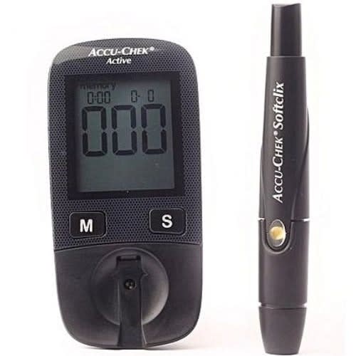 Accu-chek Active Blood Sugar Monitor – Glucometer +free Test Strips+10pcs Softclix Lancets