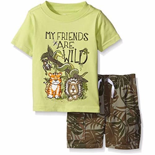 Boy's Solid Jersey Tee And Shorts