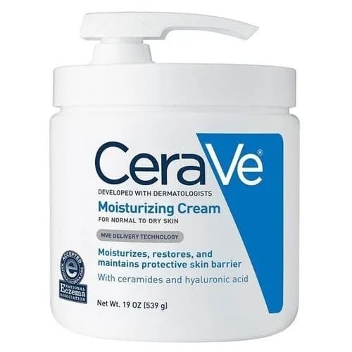 Cerave Moisturizing Cream | Daily Face And Body Moisturizer For Dry Skin Pump 19 Oz