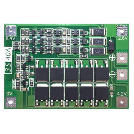 3S 40A 12.6V Li-Ion 18650 BMS PCM Battery Protection Board