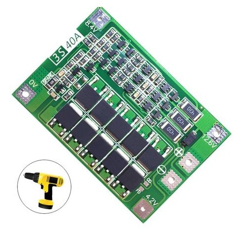 3S 40A 12.6V Li-Ion 18650 BMS PCM Battery Protection Board