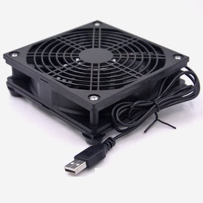 5v Dv Usb Pc Silent Brushless Cooling Fan With Protective Net- 120x25mm