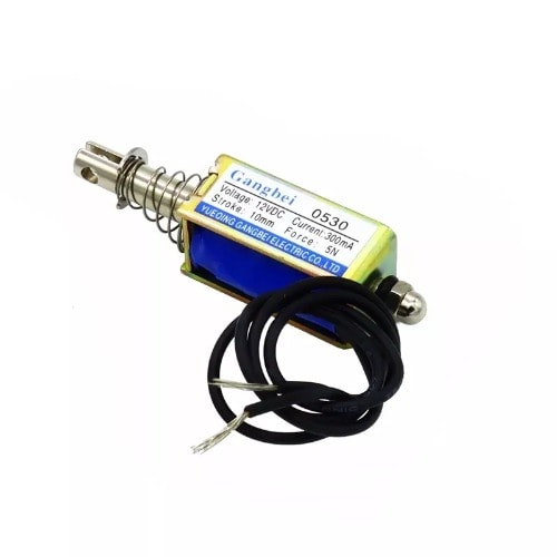 12V 5N Solenoid Push/Pull Open Frame Electromagnet Stroke