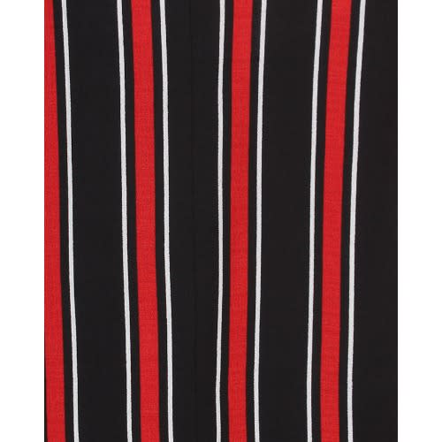Red Stripped Zipper Pocket Blazer