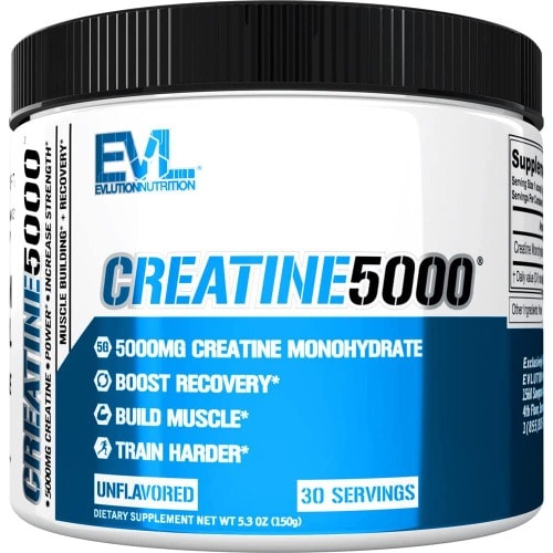 Evlution Nutrition Creatine 5000 Unflavored Powder - 30 Servings - 150g