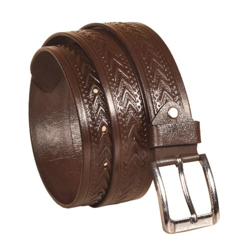 2pcs Pattern Leather Belt - Black & Brown