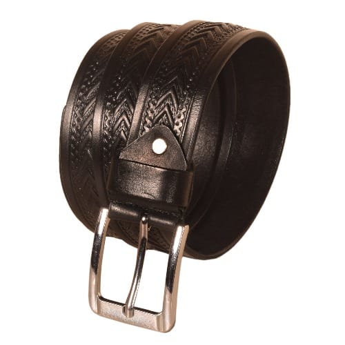 2pcs Pattern Leather Belt - Black & Brown