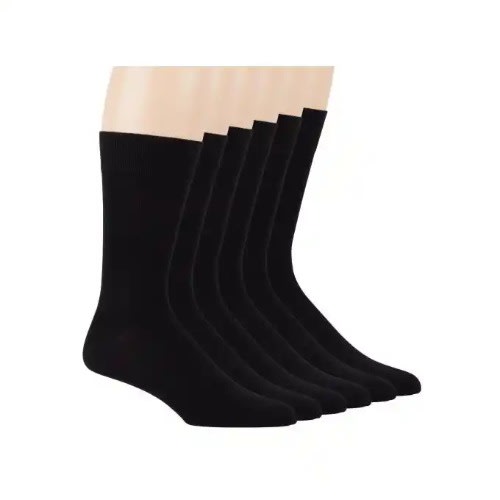 Men Socks - 12 Pairs - Black