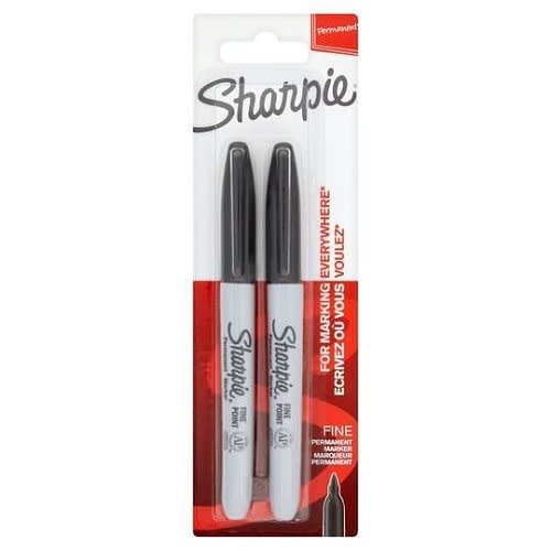 Sharpie Permanent Markers Fine Point 2-pack