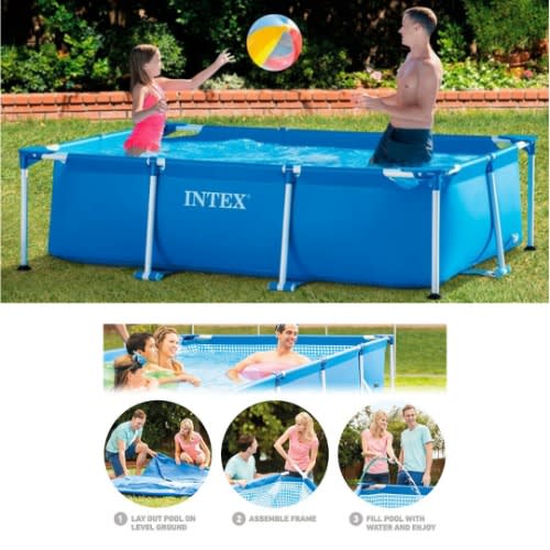 Metal Frame Outdoor Rectangular Swimming Pool