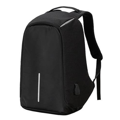 Anti Theft Security Travel & Laptop Backpack With USB Charging Port - Black