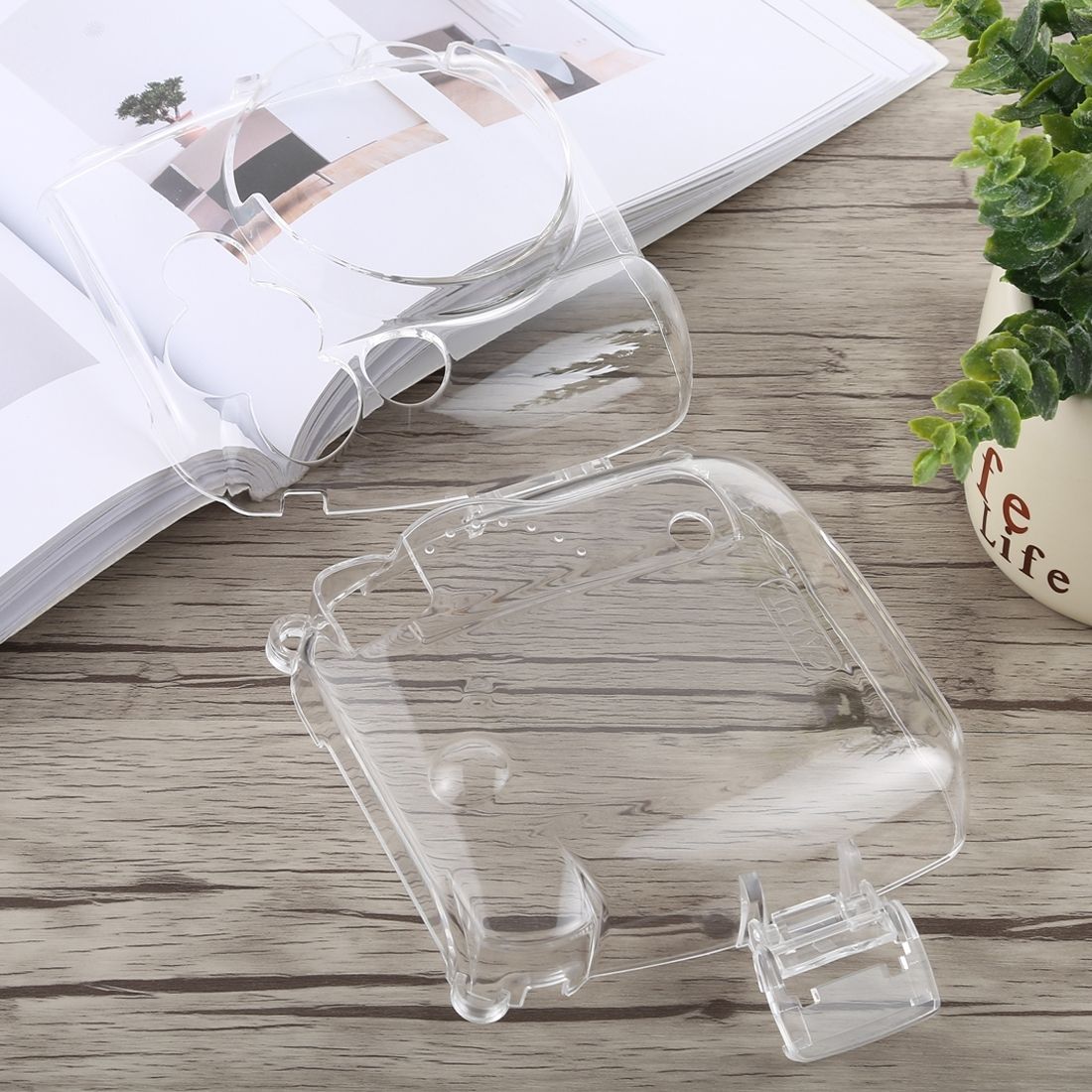 Protective Crystal Shell Case With Strap For FUJIFILM Instax Mini 9 / Mini 8+ / Mini 8 (Transparent)