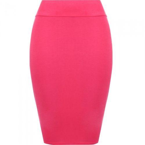 LADIES PLAIN PENCIL SKIRT-PINK