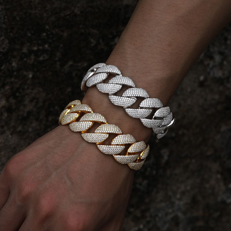 Full Iced 2in1 Dashing Bracelets For Sophisticated Guys