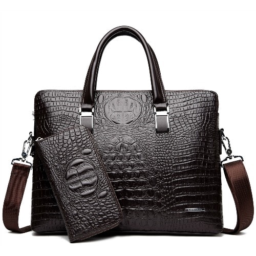 Genuine Leather Messenger Handbag