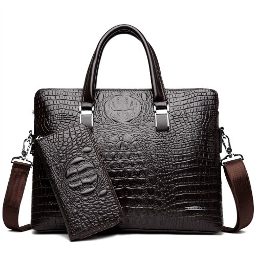 Genuine Leather Messenger Handbag
