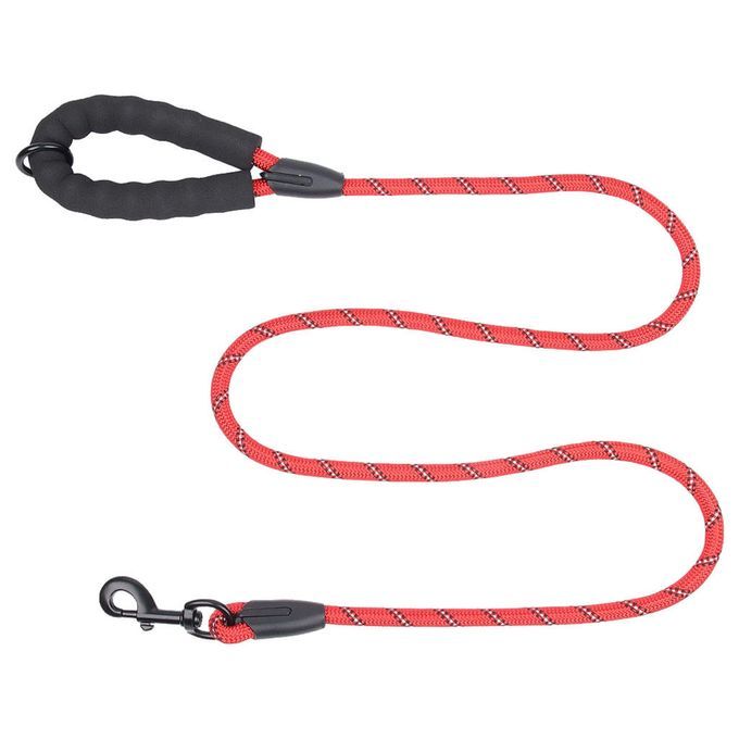 Small Large Pets Dog Walking Leash Running Pet Dog Lead With Foam Red