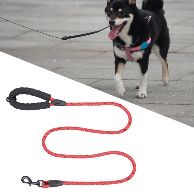Small Large Pets Dog Walking Leash Running Pet Dog Lead With Foam Red