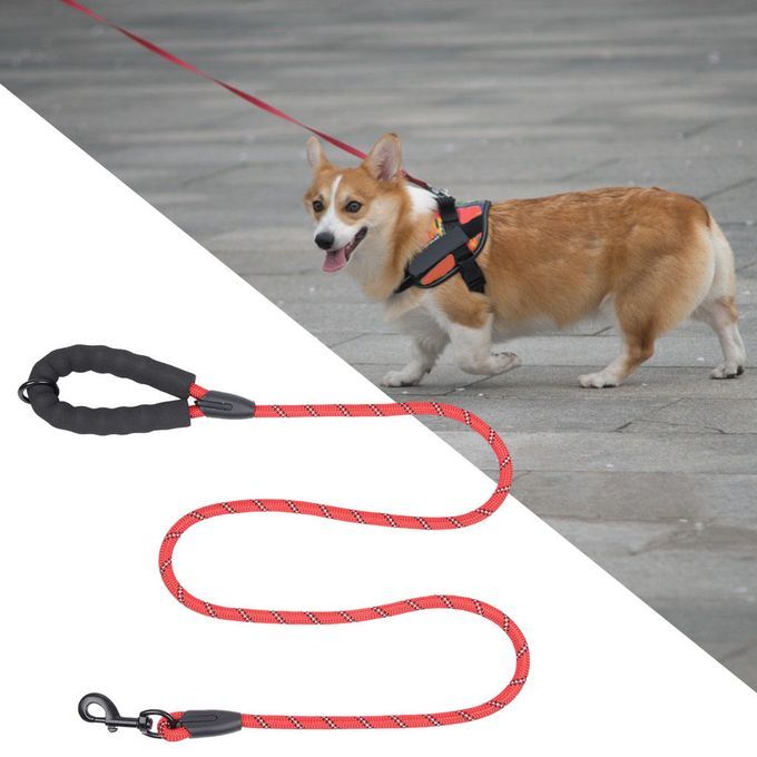 Small Large Pets Dog Walking Leash Running Pet Dog Lead With Foam Red