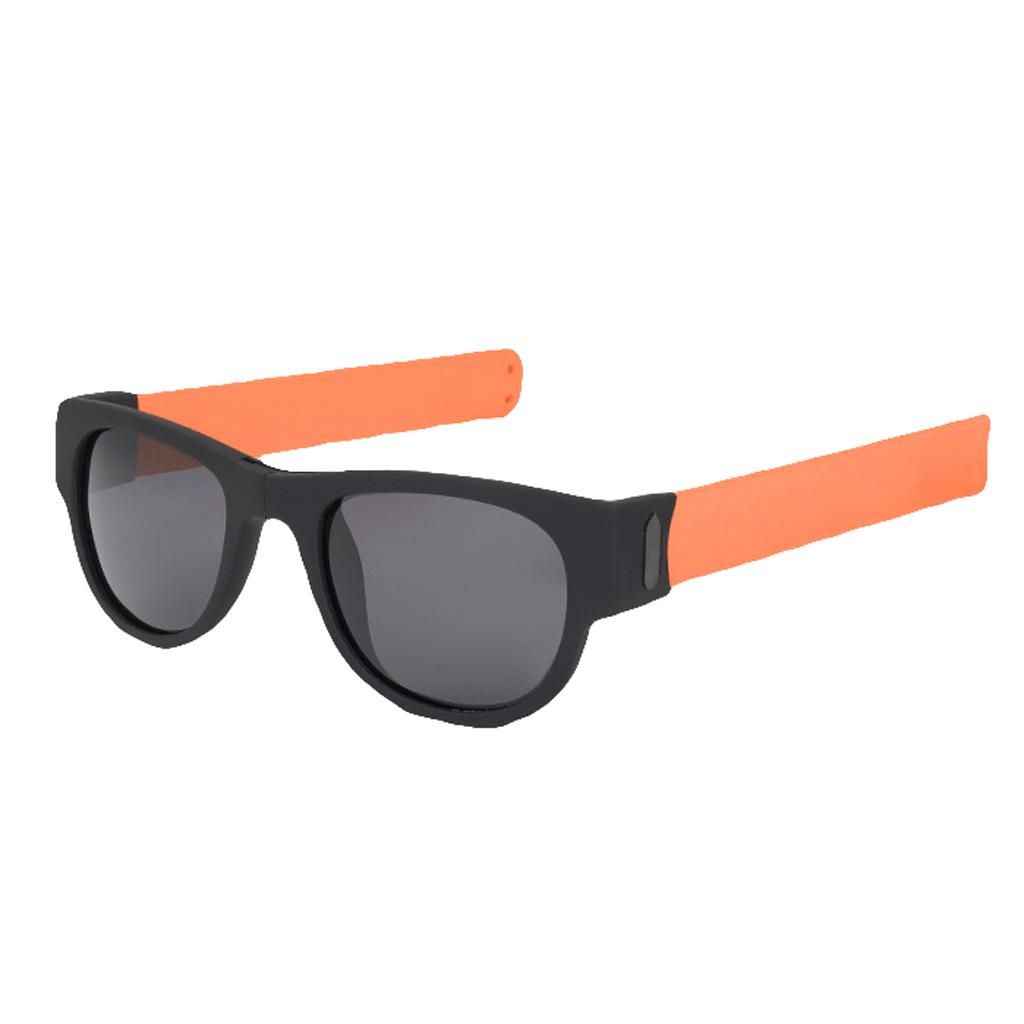 Fashion Folding Sunglasses Outdoor Sun Glasses Unisex Slap Orange