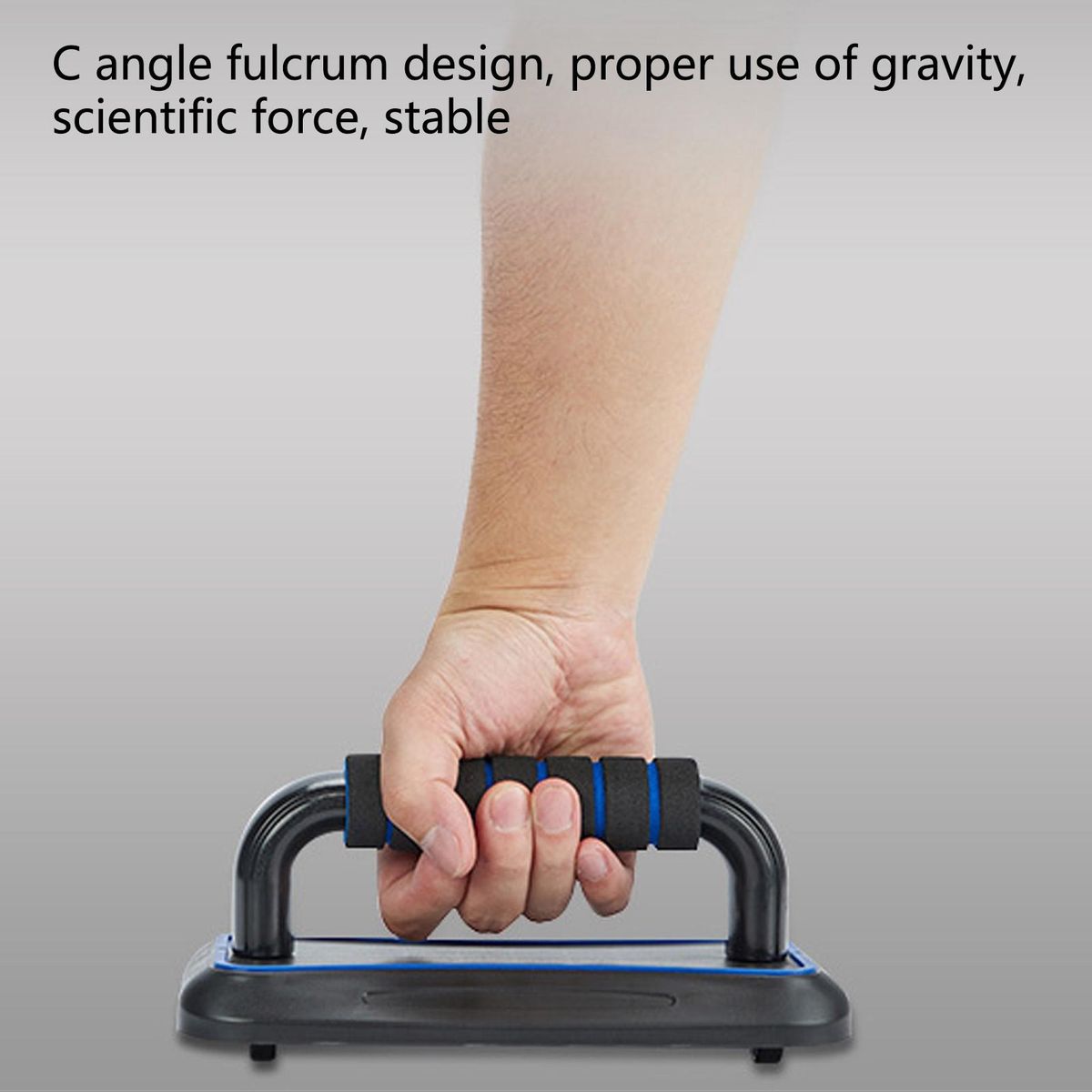 1 Pair Abdominal Trainer Floor Push Up Handles Bars Blue