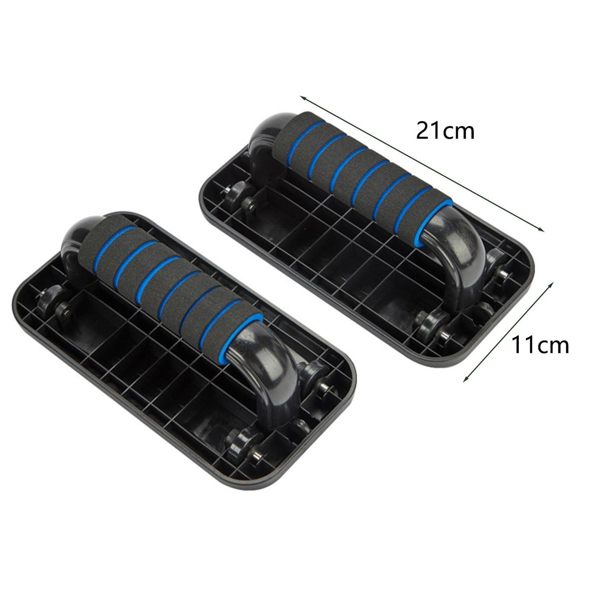 1 Pair Abdominal Trainer Floor Push Up Handles Bars Blue