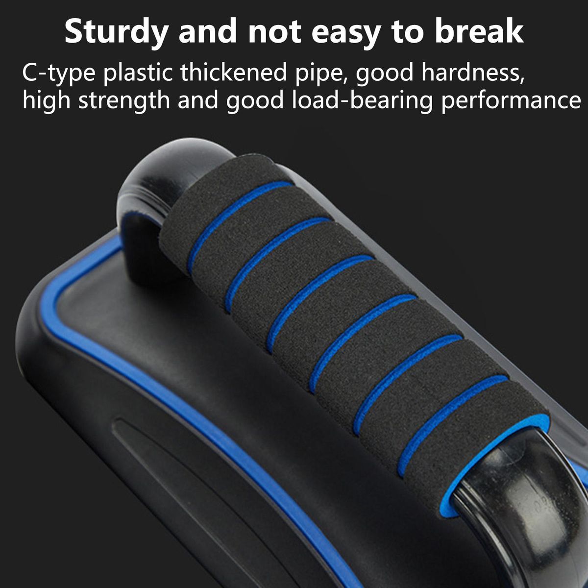 1 Pair Abdominal Trainer Floor Push Up Handles Bars Blue