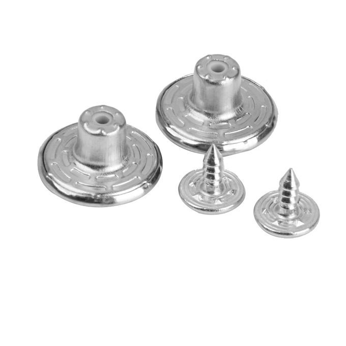 50Pcs NO-SEW Hammer On Metal Jeans Pants Buttons Rivet Studs DIY
