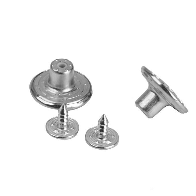 50Pcs NO-SEW Hammer On Metal Jeans Pants Buttons Rivet Studs DIY