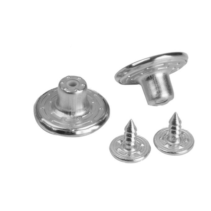 50Pcs NO-SEW Hammer On Metal Jeans Pants Buttons Rivet Studs DIY