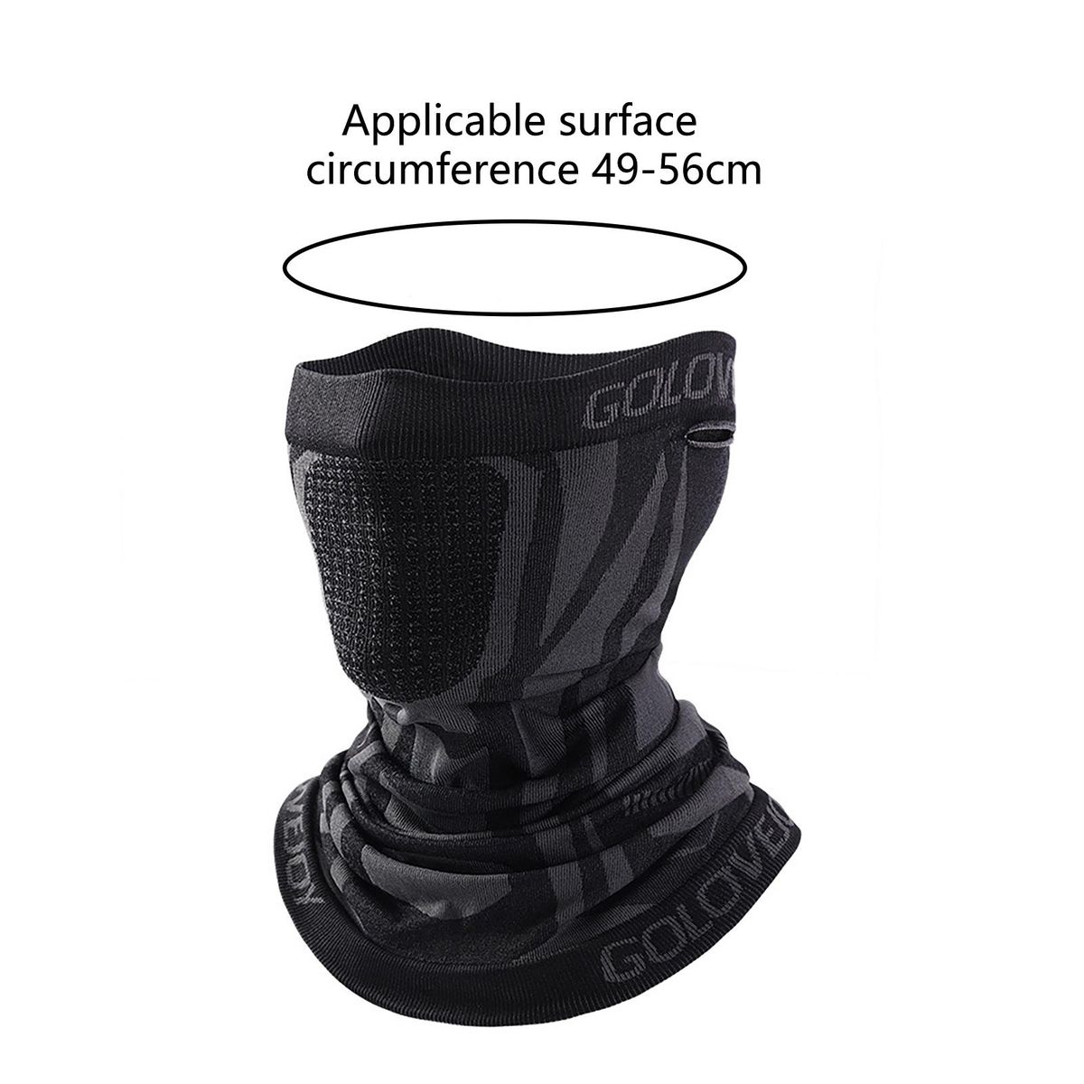 Ski Face Cover Sweat Wicking Close Fit Face Cover Black