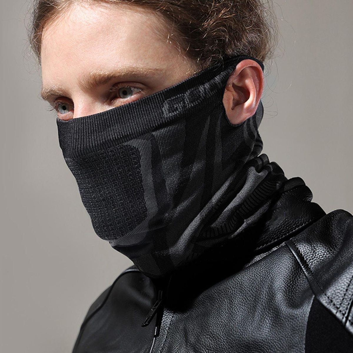 Ski Face Cover Sweat Wicking Close Fit Face Cover Black