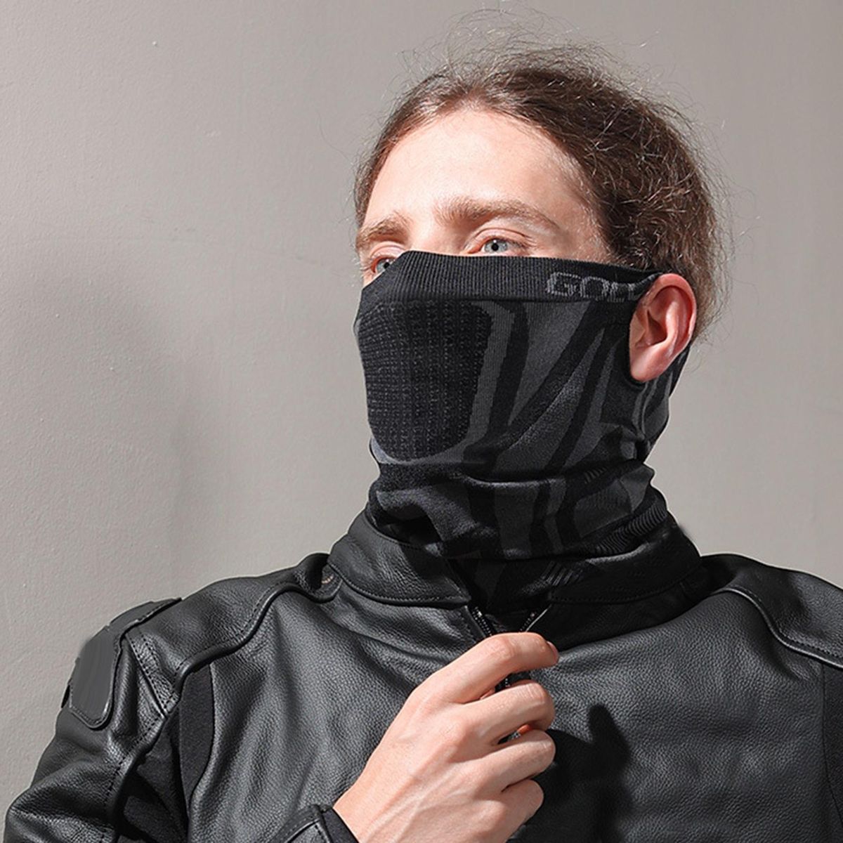Ski Face Cover Sweat Wicking Close Fit Face Cover Black