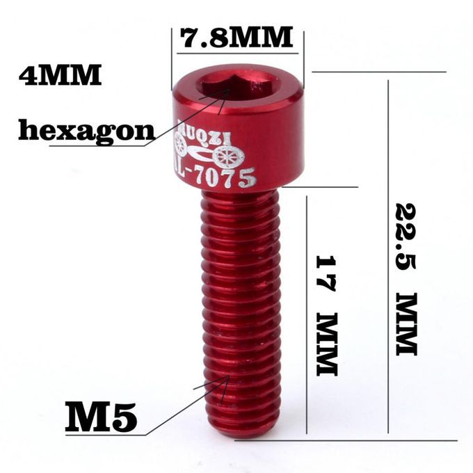 8pcs M5x17mm Bike Stem Screws Replacement Ti Bolts For Bicycle Headset