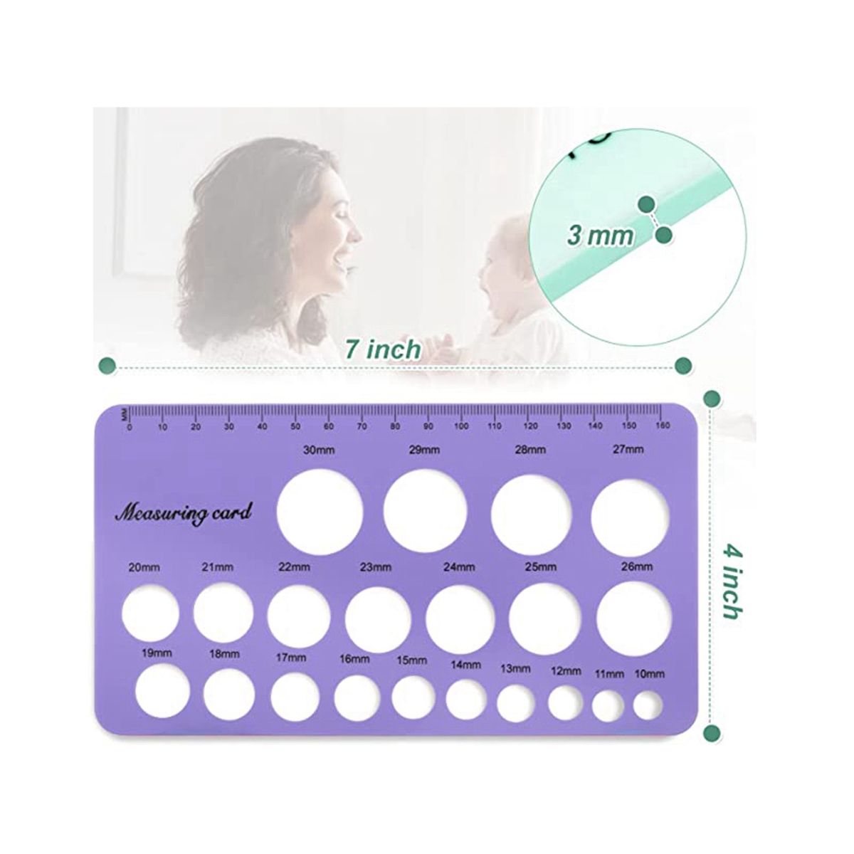 Flange Silicone Nipple Ruler Flange Size Nipple Measuring