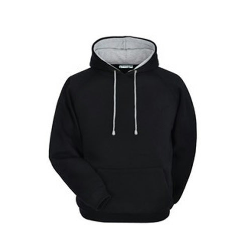 Men's Black Hoodie White Rope