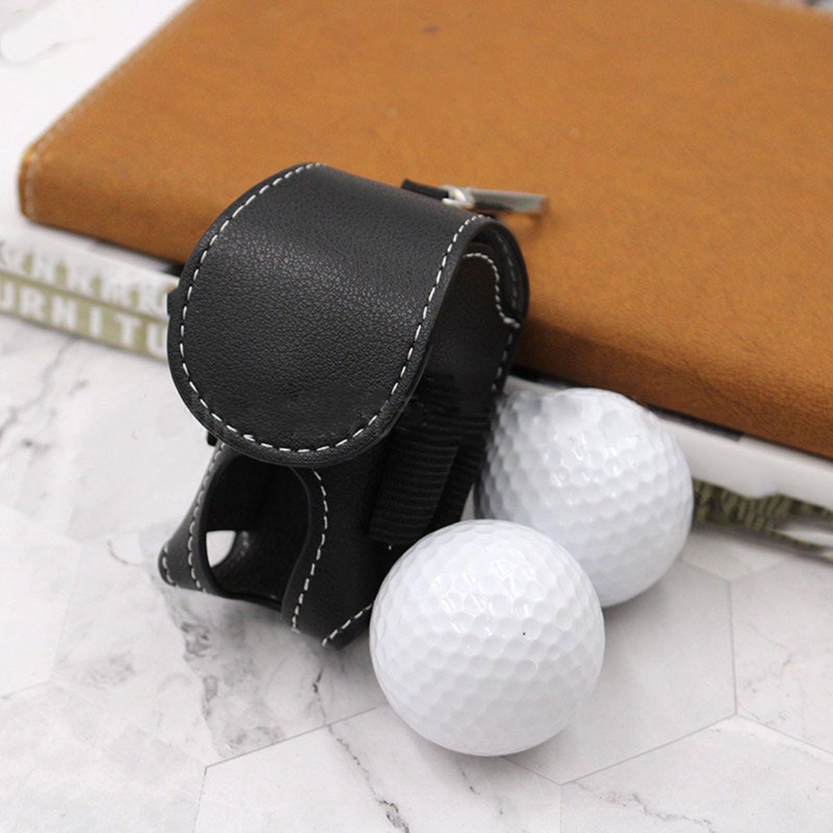 Golf Ball Waist Bag Golf Ball Waist Bag Holder Storage Pouch Black