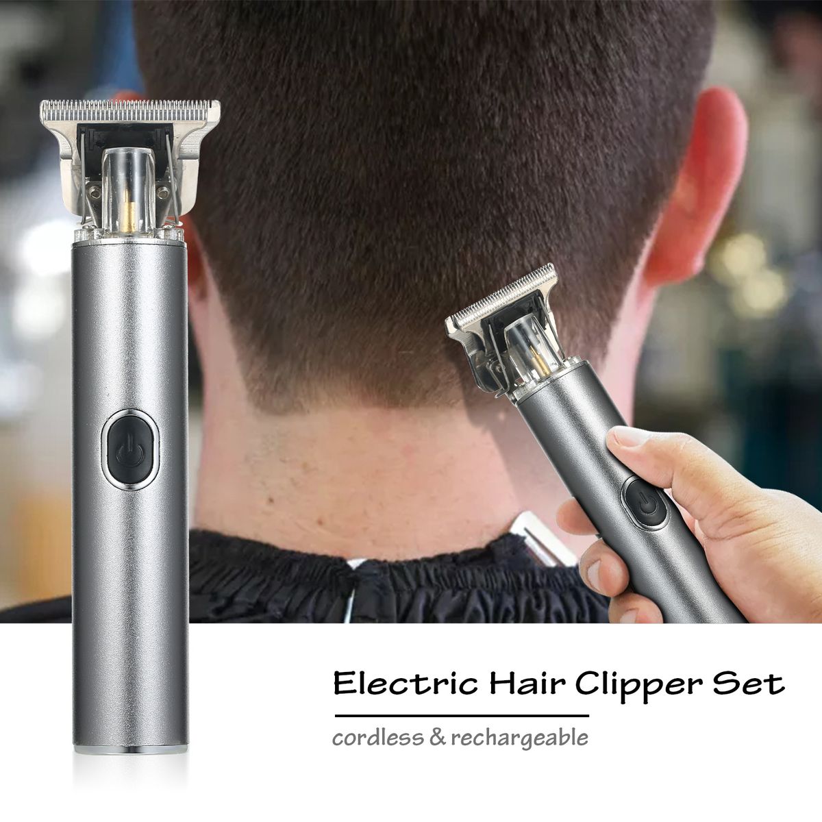 Electric Hair Clippers Cordless Alloy Hair Trimmer USB