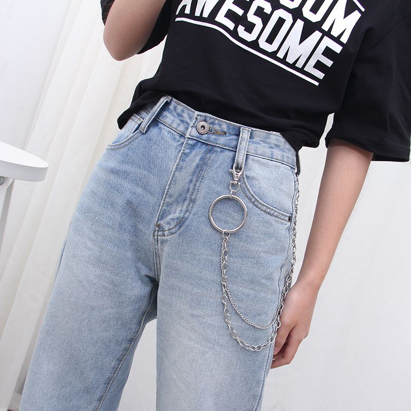 Hip-hop Cool Pants Chain Waist Chain Punk Belt Hanging Chain-A96