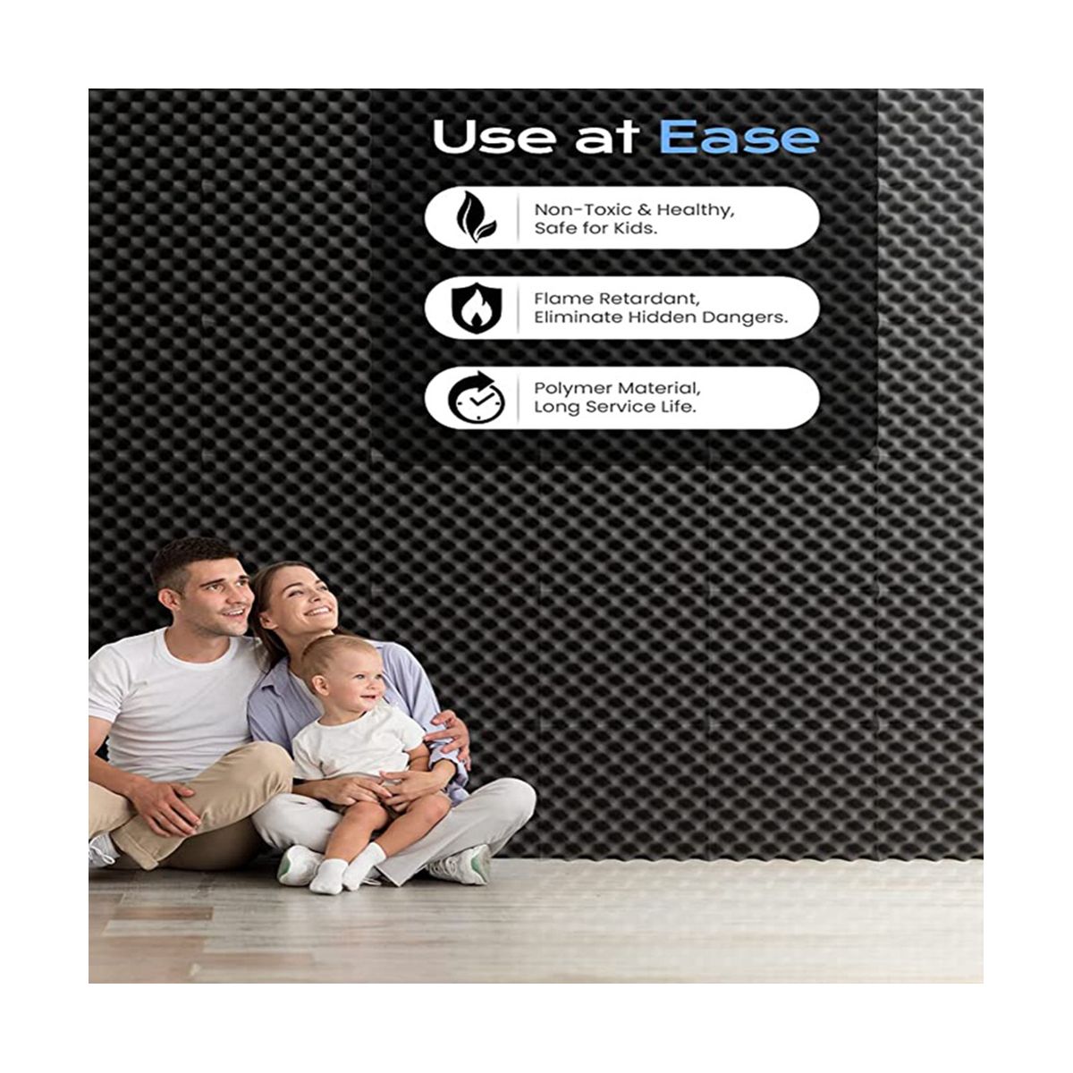 12 Pack Acoustic Foam Board 1 inX12 inX12in High Density