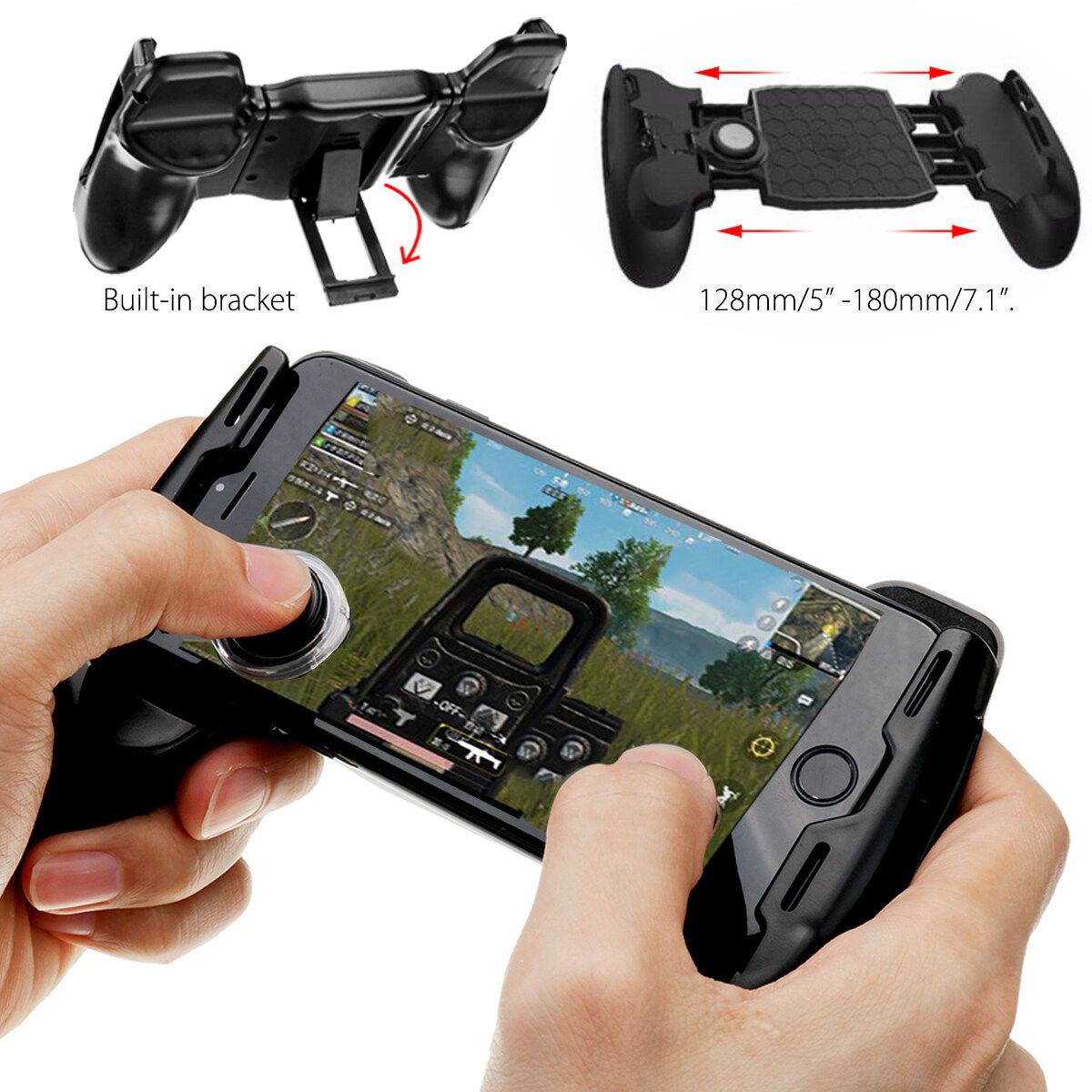 Mobile Gaming Joystick Controller Handle Swing Arm W/ Bracket Holder For PUBG（ Assist Controller）