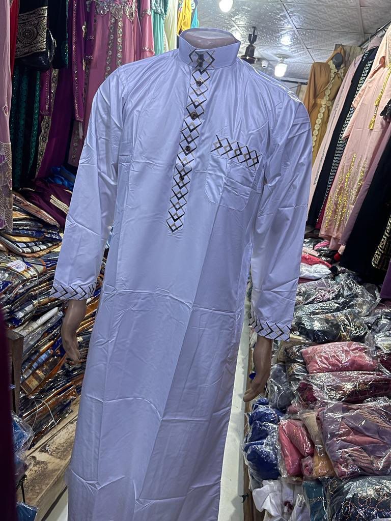 White Jalabia - Long Sleeve -Unisex - Jalabya- Kaftan