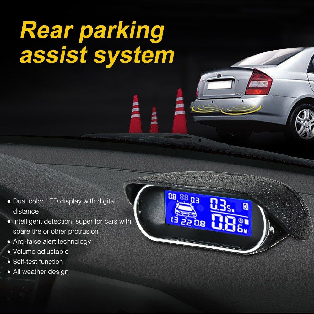 Car Reverse Backup Radar System Parking Sensors 6 Sensors