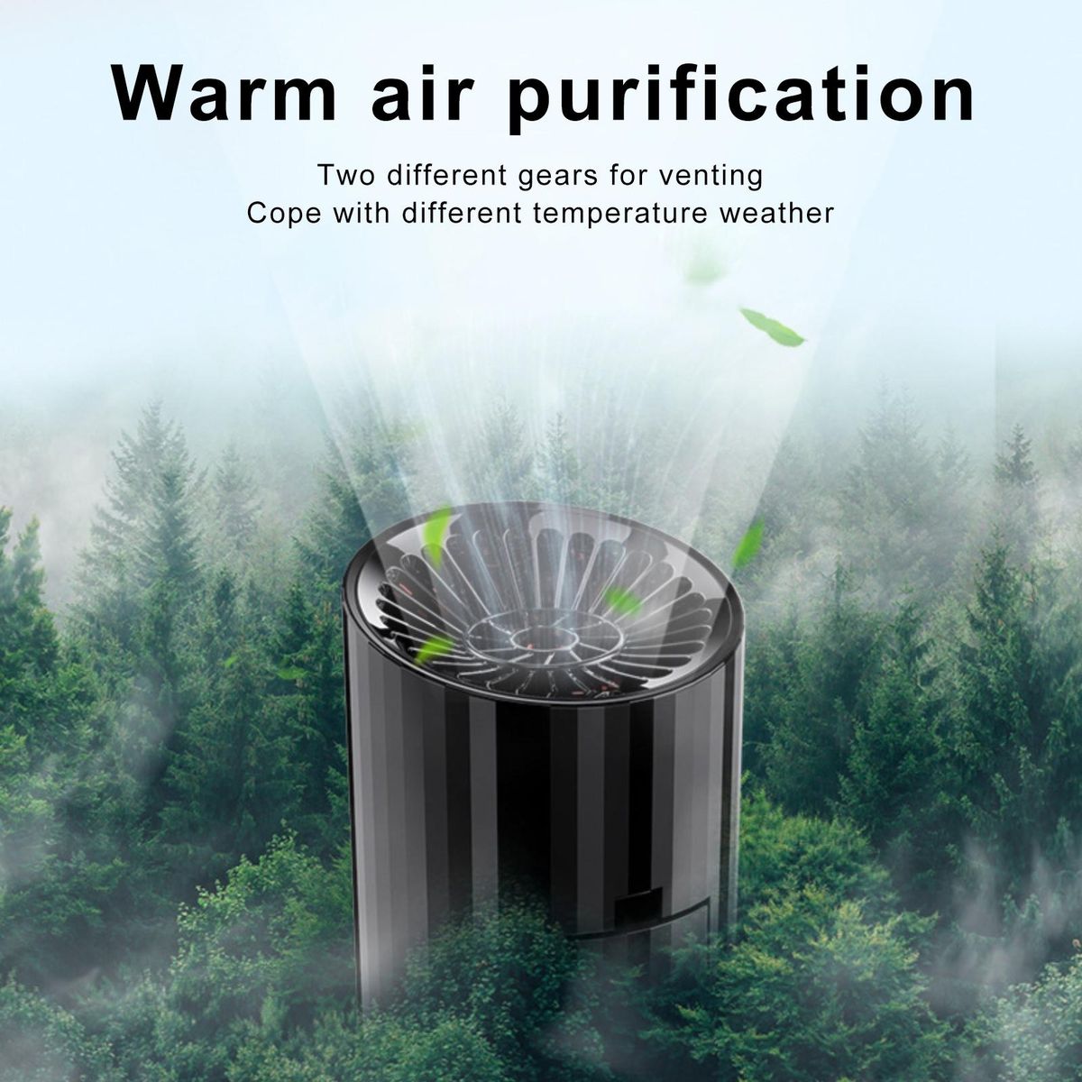 Car Defroster 12V 24V Portable Car Windshield Heater Black