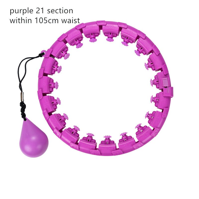 Sports Hoops Yoga Home Fitness Smart Hoops Circle Not Drop Adjustable Waist Training-Puple21