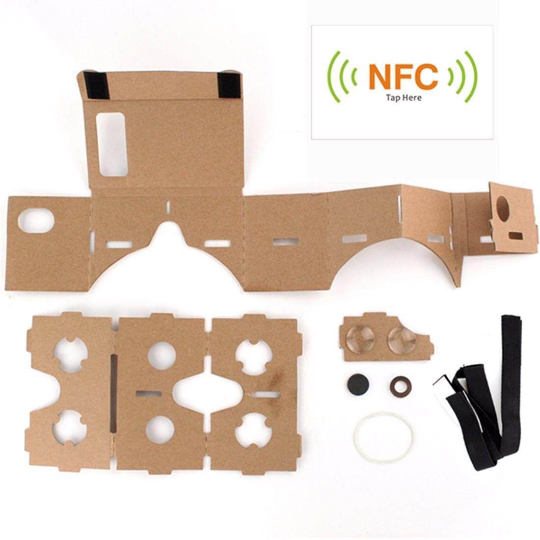 Ultra Clear Google Cardboard Valencia Quality 3D VR Glasses W Tag Head Strap