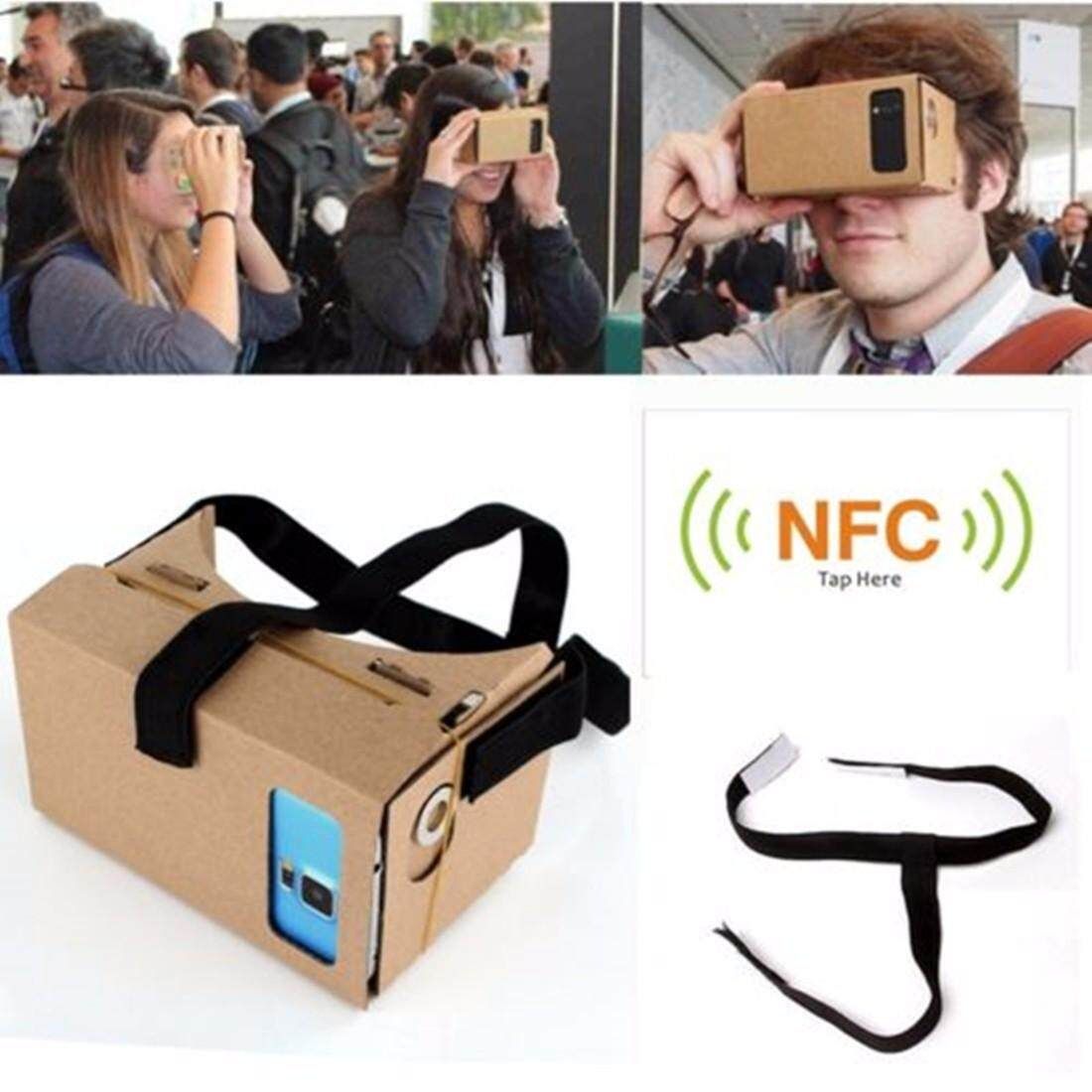 Ultra Clear Google Cardboard Valencia Quality 3D VR Glasses W Tag Head Strap