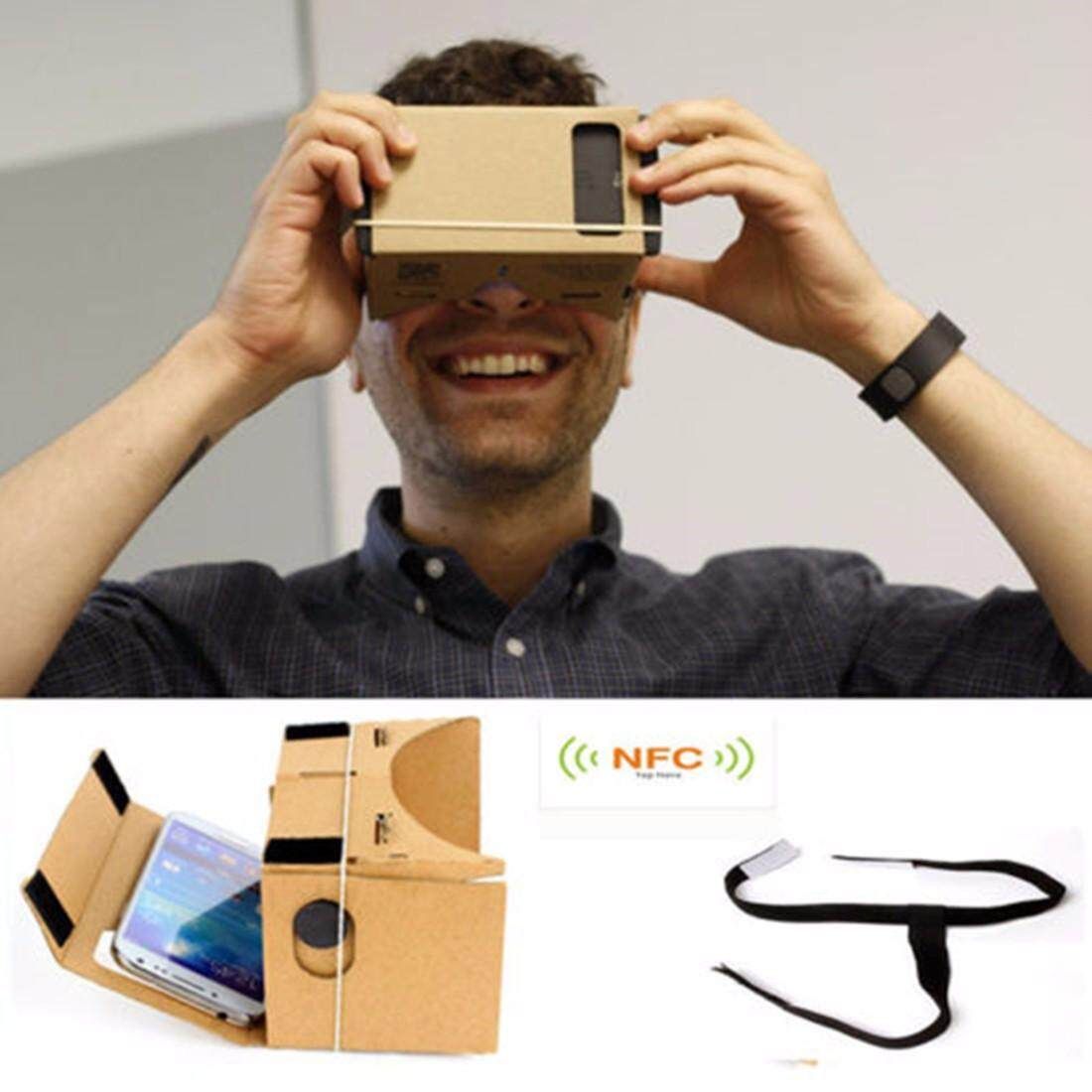 Ultra Clear Google Cardboard Valencia Quality 3D VR Glasses W Tag Head Strap