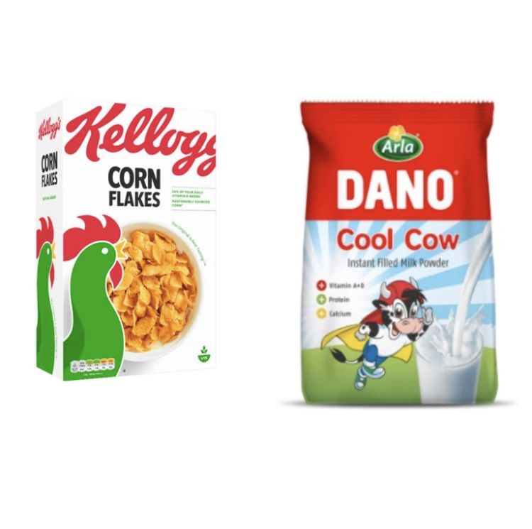 Cornflakes And Dano Milk Breakfast Bundle*